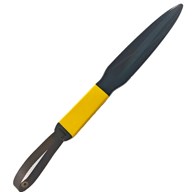 Yellow Handle Plus Black Lanyard Heavy-Duty Dog Training Pry Stick for Large Breeds 35 cm