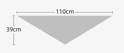 2-Piece Light Grey Elegant Wool Blend Triangle Scarf - Luxurious Knit Shawl for Women (39 x 110cm)