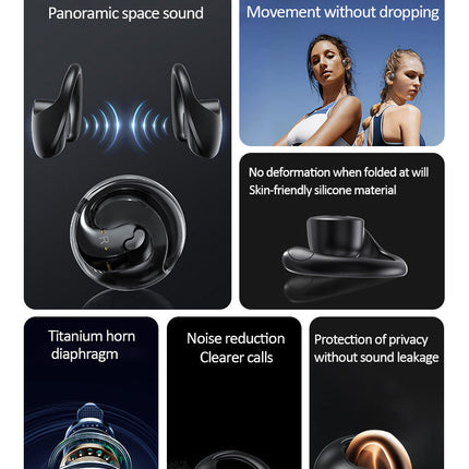 Yellow T2 AI Smart Translation Earbuds - Open-Ear OWS Bluetooth 5.4 Headphones with Simultaneous Interpretation & IPX4 Waterproof