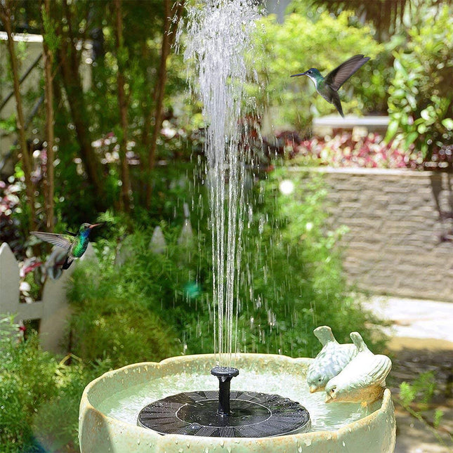 16cm Solar Floating Fountain with LED Light for Bird Bath and Pond – product detail