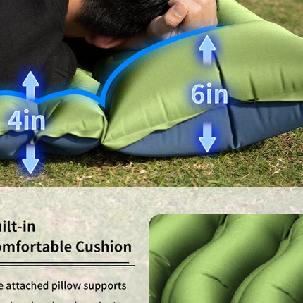 Grey 190cm Ultra-Light Foot Pump Inflatable Camping Sleeping Pad