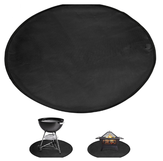 30-Inch Black Fireproof Mat for Fire Pit and BBQ – product detail