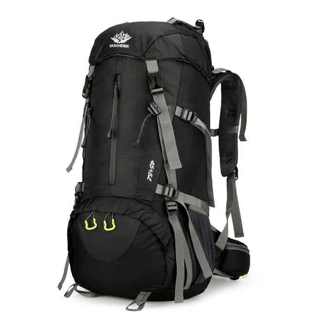 Black Nylon Hiking Backpack