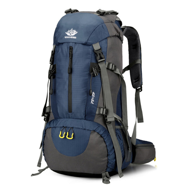 Navy Blue Nylon Hiking Backpack