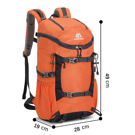 Navy Blue 20L Women's Orange Mountaineering Backpack - Water-Resistant