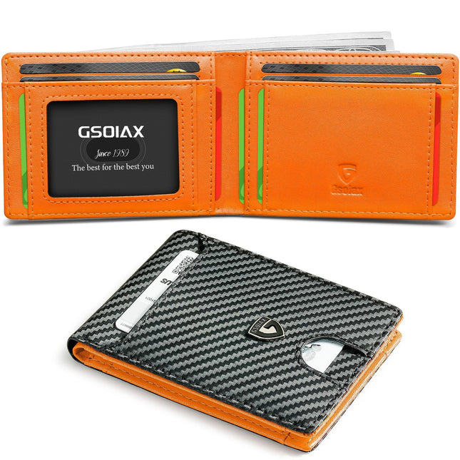 Men's Slim Leather Bifold Wallet