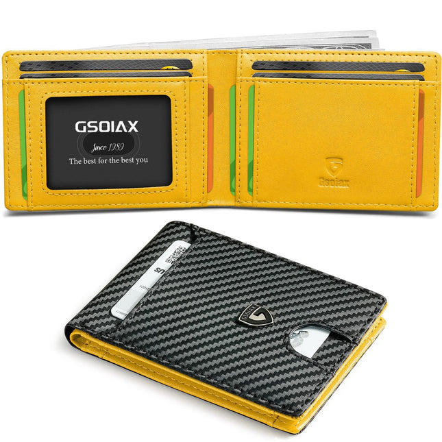 Men's Slim Leather Bifold Wallet