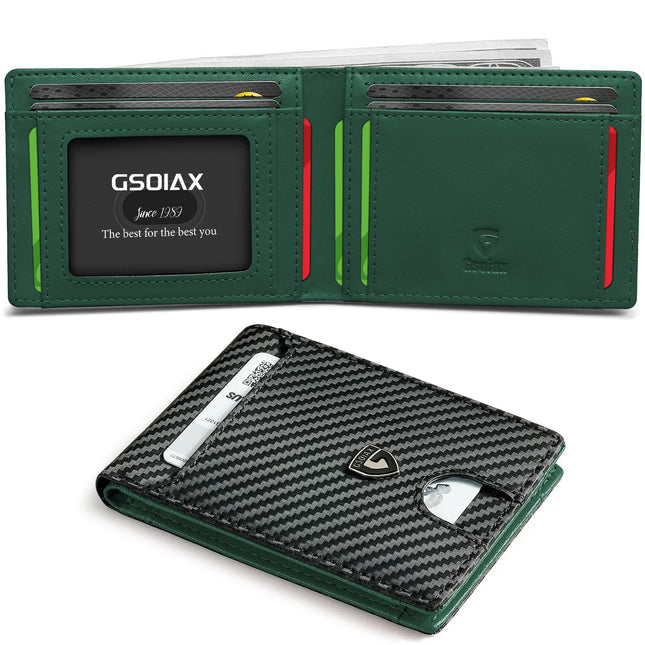 Men's Slim Leather Bifold Wallet