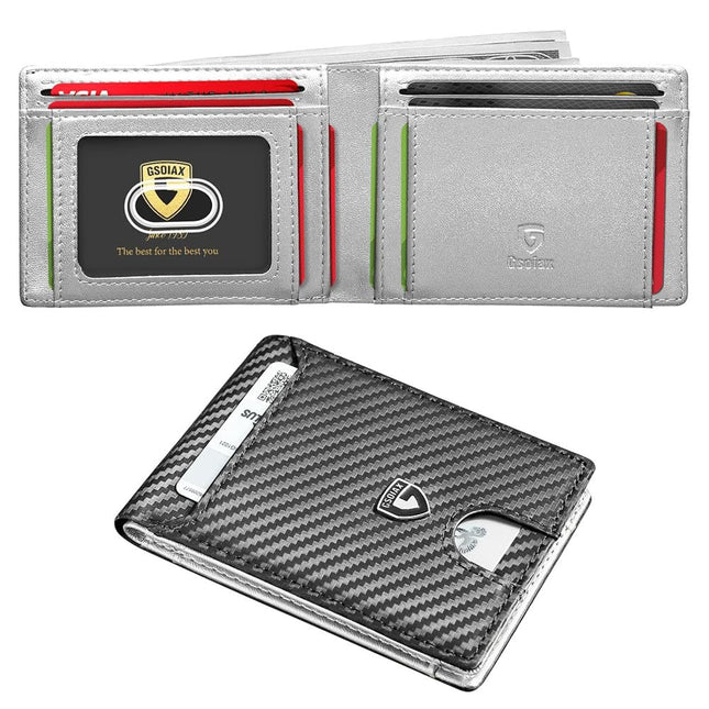 Men's Slim Leather Bifold Wallet
