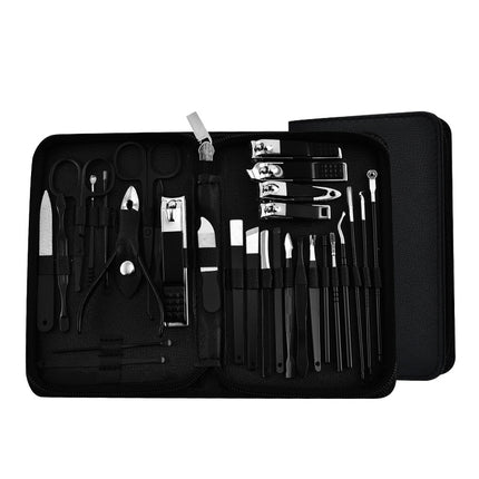 30-Piece Professional Manicure & Pedicure Set Stainless Steel Grooming Kit(black) V888-ELOSUNG29029