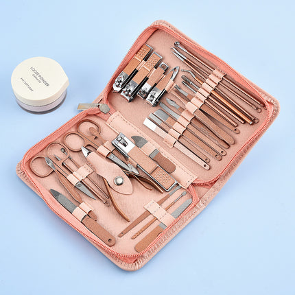 30-Piece Professional Manicure & Pedicure Set Stainless Steel Grooming Kit(black) – product detail