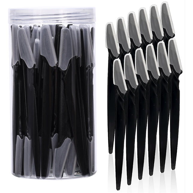 40-Piece Eyebrow Razor & Dermaplaning Tool Set(Black) V888-ELOSUNG29031