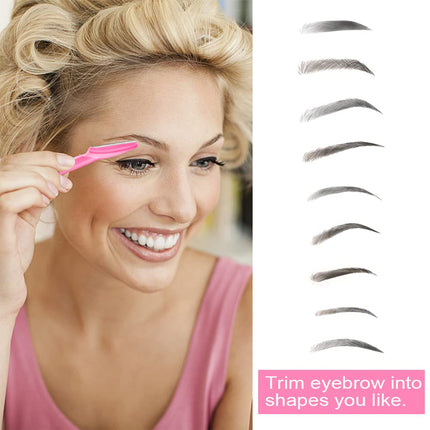 40-Piece Eyebrow Razor & Dermaplaning Tool Set(Black)