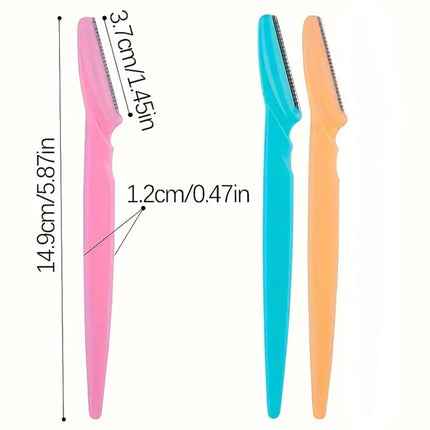 40-Piece Eyebrow Razor & Dermaplaning Tool Set(Pink)