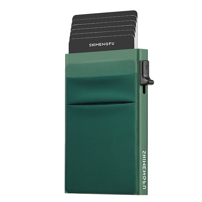 Ultra-Slim Pop-Up Card Holder Wallet with RFID Blocking(Green Plus Green Card Holder) V888-ELOSUNG29037