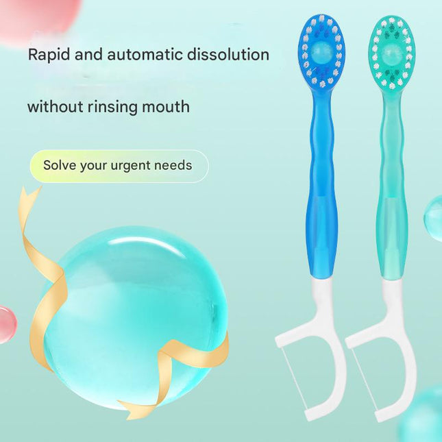 4-in-1 Disposable Travel Toothbrush with Flavor Burst Bead(Mixed flavors) – product detail