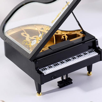 Classical Grand Piano Music Box with Dancing Ballerina(Regular version - black)