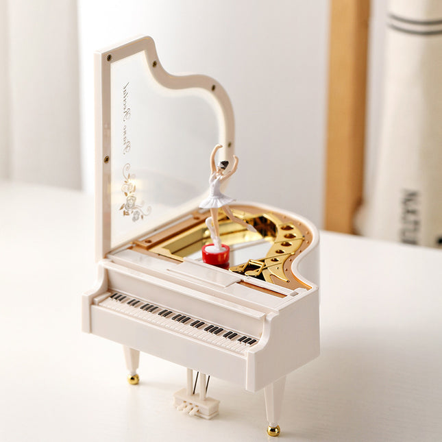 Classical Grand Piano Music Box with Dancing Ballerina(Dancing girl version