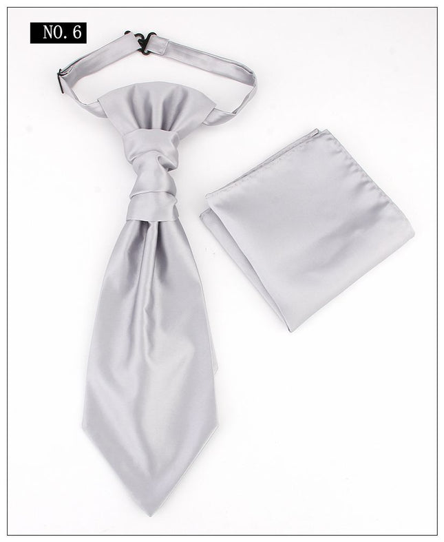 Men's Formal Paisley Ascot Cravat & Pocket Square Set