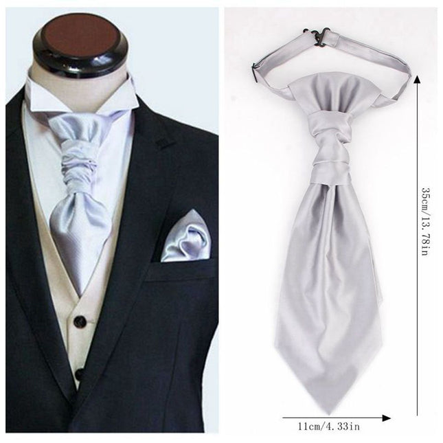 Men's Formal Paisley Ascot Cravat & Pocket Square Set – product detail