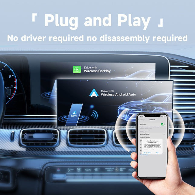 2-in-1 Wireless CarPlay & Android Auto Adapter – product detail