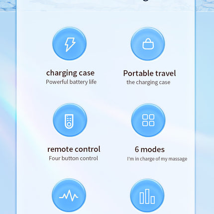 Smart Cervical Spine EMS Massager Sticker with Remote Control & Charging Case - 6 Modes, 16 Strengths(white)