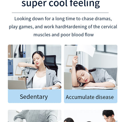 Smart Cervical Spine EMS Massager Sticker with Remote Control & Charging Case - 6 Modes, 16 Strengths(white)