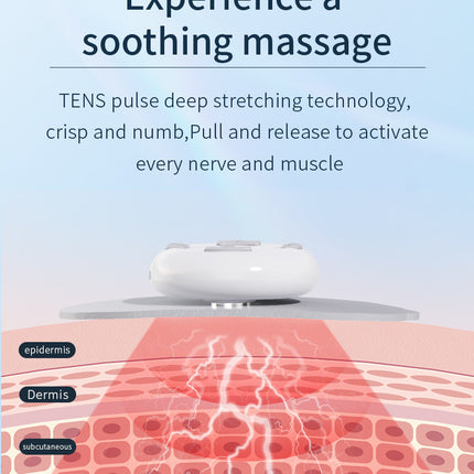 Smart Cervical Spine EMS Massager Sticker with Remote Control & Charging Case - 6 Modes, 16 Strengths(white)