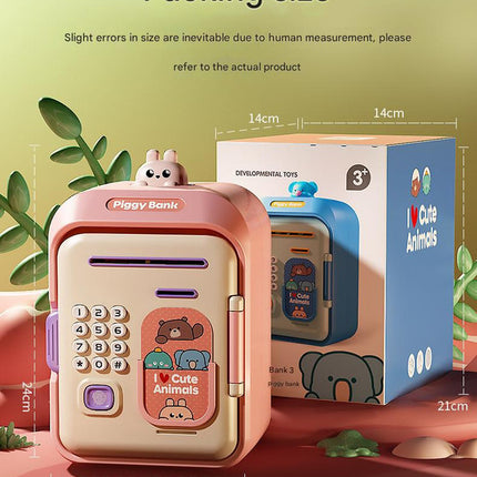 Interactive Kids' Piggy Bank Safe with Music, Stories & Password Lock(blue)