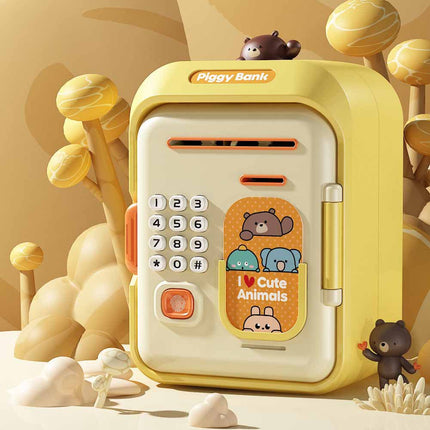 Interactive Kids' Piggy Bank Safe with Music, Stories & Password Lock(Yellow)