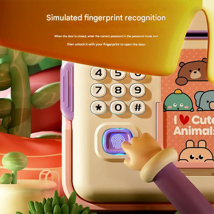 Interactive Kids' Piggy Bank Safe with Music, Stories & Password Lock(Yellow)