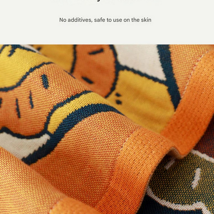 Premium Cartoon Animal Print Gauze Bath Towel – design and finish
