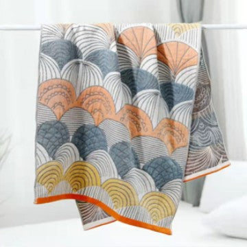 Premium Cartoon Animal Print Gauze Bath Towel