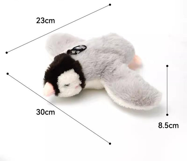 Interactive Flapping Wing Bird Toy for Cats & Dogs Motion Activated with Sound(Milo Gray Penguin)