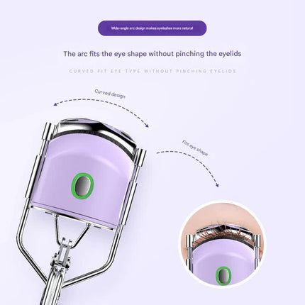 Heated Eyelash Curler with 2 Temperature Controls, Long-Lasting Curl(white)