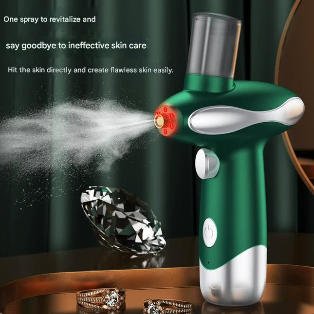 Portable Nano Facial Steamer & Oxygen Sprayer with Red/Blue Light Therapy(green) – product detail