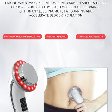 6-in-1 Ultrasonic Slimming & Beautifying RF Device - Body Sculpting & Skin Rejuvenation(black)