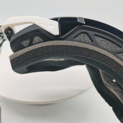 Performance Motocross & Off-Road Goggles - Increased Impact Protection with Lens Lock System(White and red frame transparent piece)