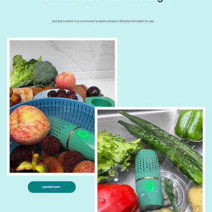 Wireless Fruit & Vegetable Purifier - Electrolytic Cleaning, Removes Residue, IPX7 Waterproof(white)
