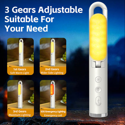 Multi-Function Folding LED Camping Lantern & Flashlight (Grey)