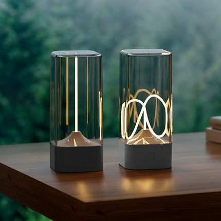 Magnetic Levitating Night Light with Flexible LED - USB-C Rechargeable, Stepless Dimming & Outdoor Hook(white)