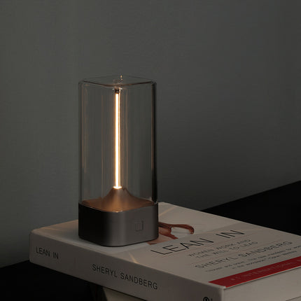Magnetic Levitating Night Light with Flexible LED - USB-C Rechargeable, Stepless Dimming & Outdoor Hook(white)