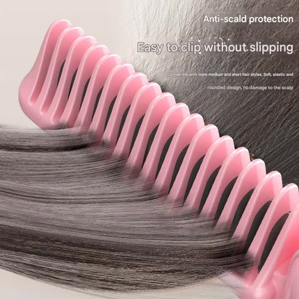 Foldable Wireless Hair Straightener Comb - 9 Temperature Settings, Anti-Scald, USB-C Rechargeable(purple)
