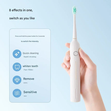 Advanced Sonic Electric Toothbrush - 8 Modes, Long Battery Life (300 Days Standby), Gentle & Effective Cleaning(Blue)