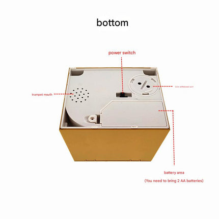 Adorable Cat Stealing Coin Piggy Bank - Automatic Money Saving Box for Kids & Adults(Grape gray cat)
