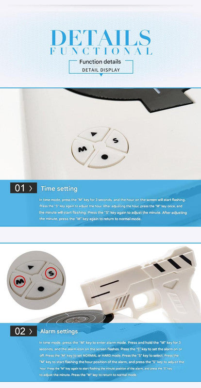 Gun Alarm Clock – product detail