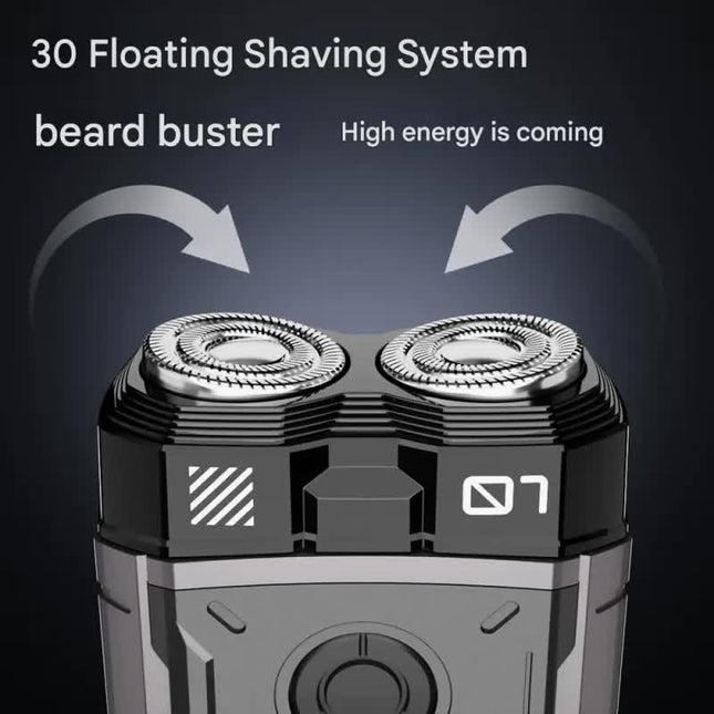 K002 Mini Electric Shaver 3D Floating Head IPX7 Waterproof Type-C Charging 70 Min Runtime (White) – product detail