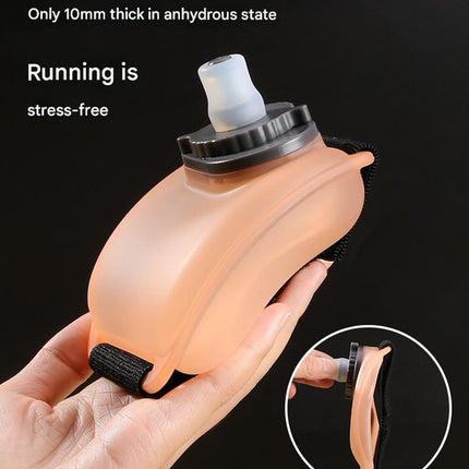 Wearable Sports Wrist Water Bottle - 200ml BPA-Free Silicone Flask with Adjustable Strap & Bite Valve(Transparent)