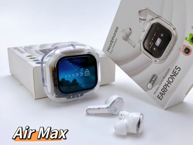 Transparent TWS Wireless Earbuds with Smart Call Noise (White)