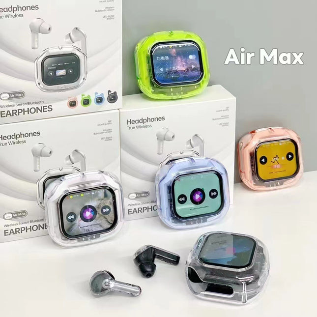 Transparent TWS Wireless Earbuds with Smart Call Noise (White)